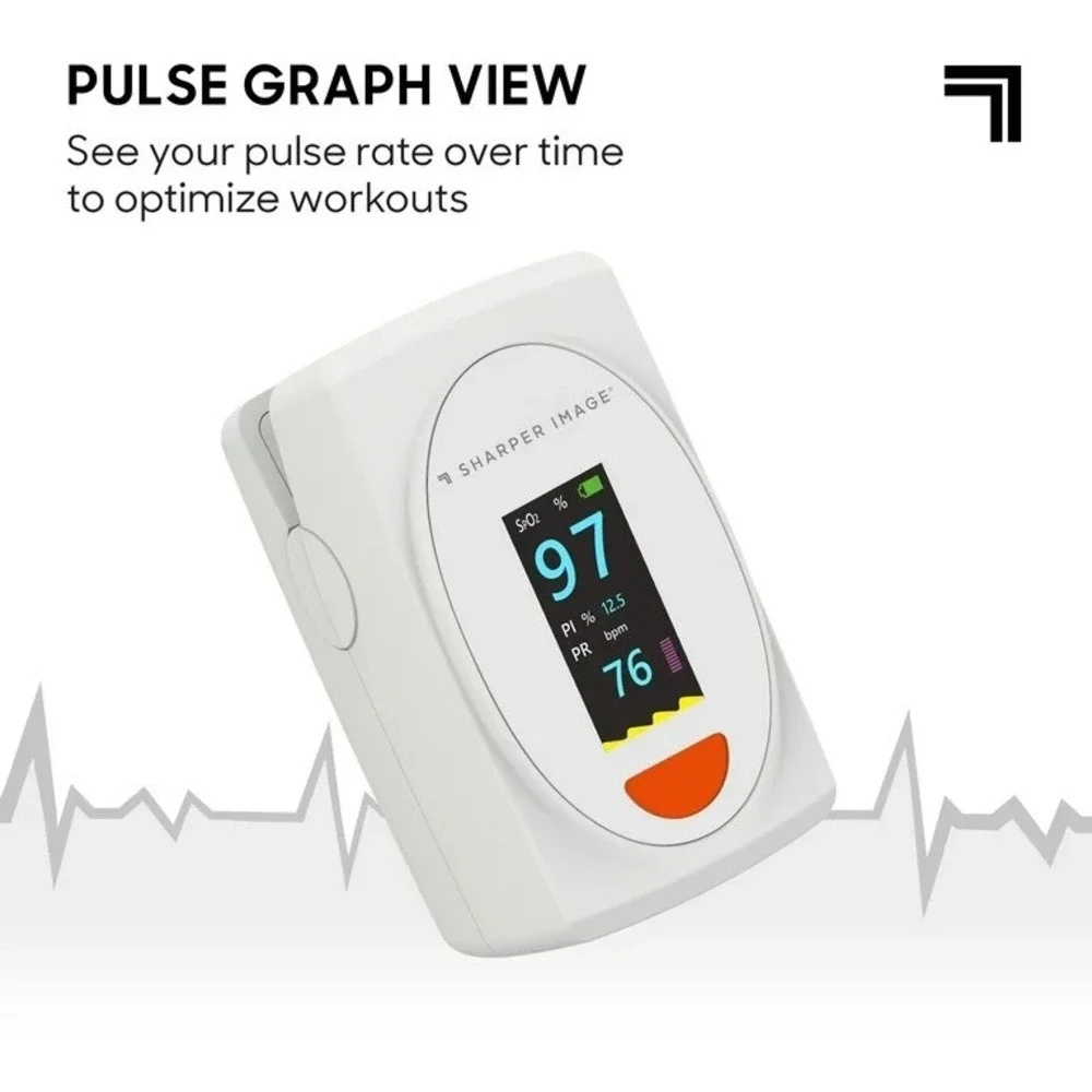 Blood Oxygen & Heart Rate Monitor Sharper Image SI-PLS-500 Finger Pulse Oximeter